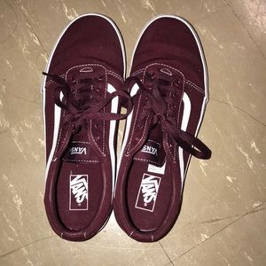 Maroon Vans (worn once)